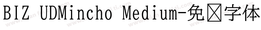 BIZ UDMincho Medium字体转换